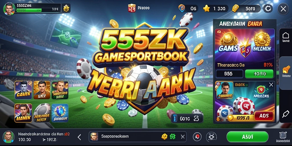 Tampilan menarik dari aplikasi 555ZK dengan berbagai pilihan taruhan.