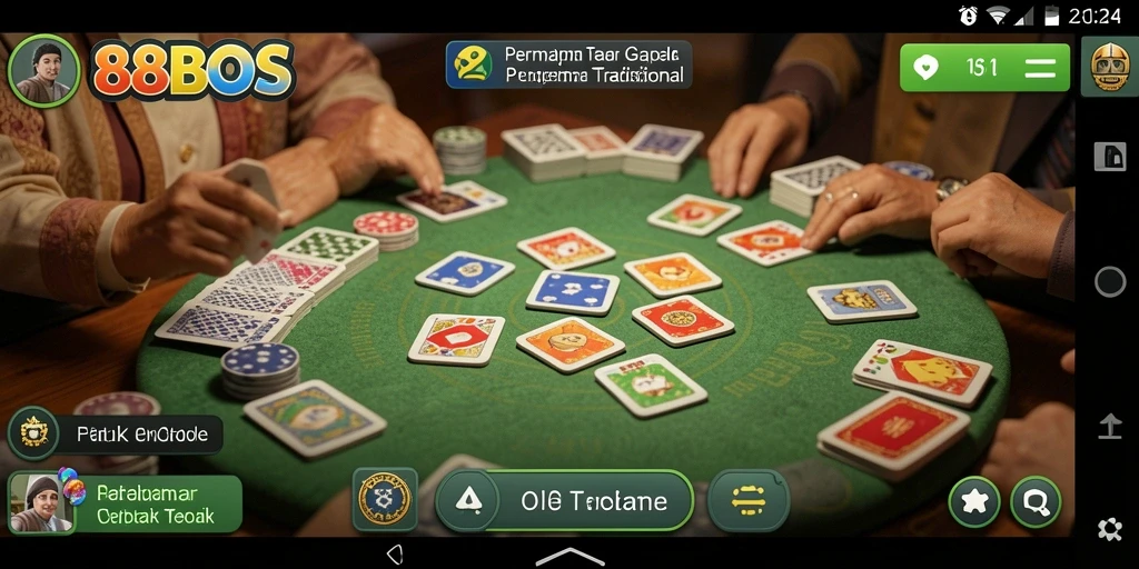 Screenshot utama 88BOS menampilkan gameplay seru Gaple.