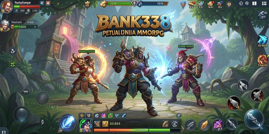 Tangkapan layar menampilkan aksi seru dalam gameplay MMORPG BANK338.