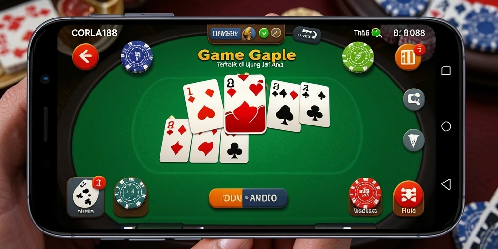 Tampilan gameplay seru di CORLA188, bermain Gaple bersama teman.