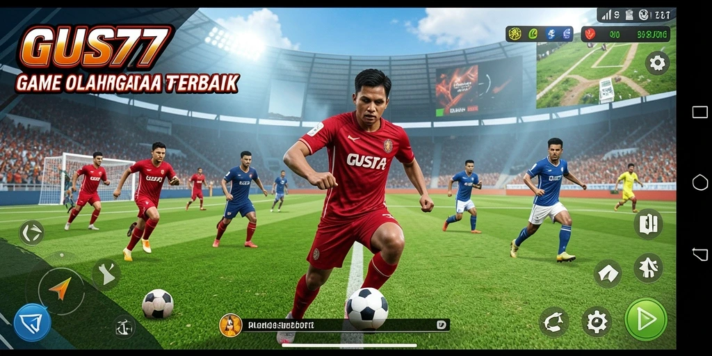 Screenshot utama GUS77 menampilkan permainan olahraga yang seru.