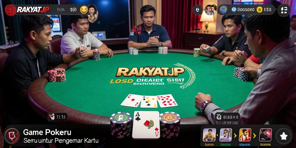 Tampilan menarik RAKYATJP saat bermain Poker online.