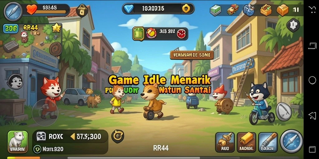 Tampilan gameplay RR44 yang mengasyikkan dan penuh warna.