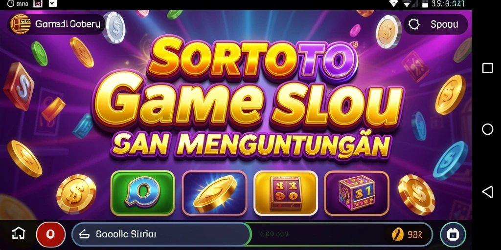Tangkapan layar gameplay SORTOTO dengan berbagai fitur slot yang menarik.