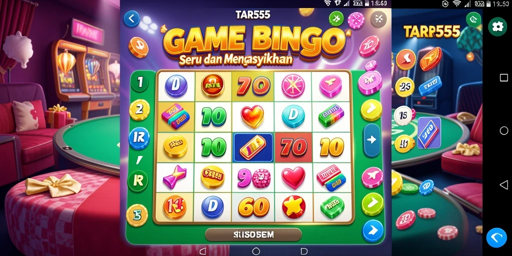 Tampilan screenshot TAR555 dengan gameplay Bingo yang seru.