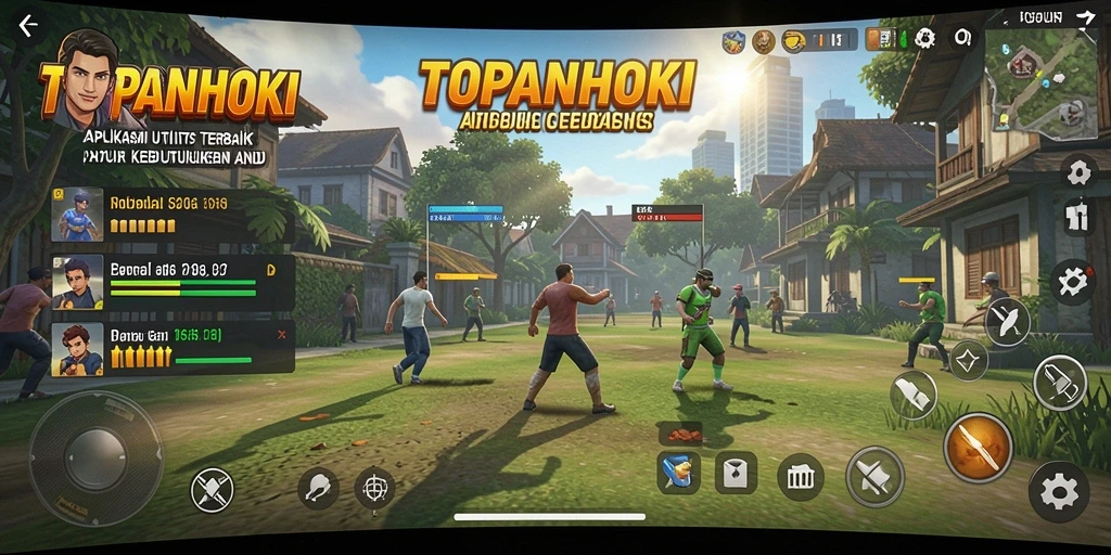 Tampilan utama aplikasi TOPANHOKI dengan fitur utilitas canggih.