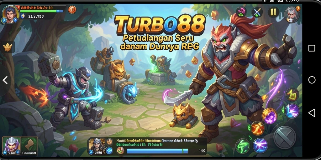 Tampilan gameplay seru dalam TURBO88 yang penuh aksi RPG.